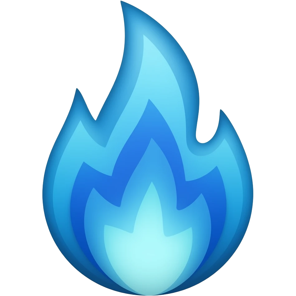 blue flame emoji