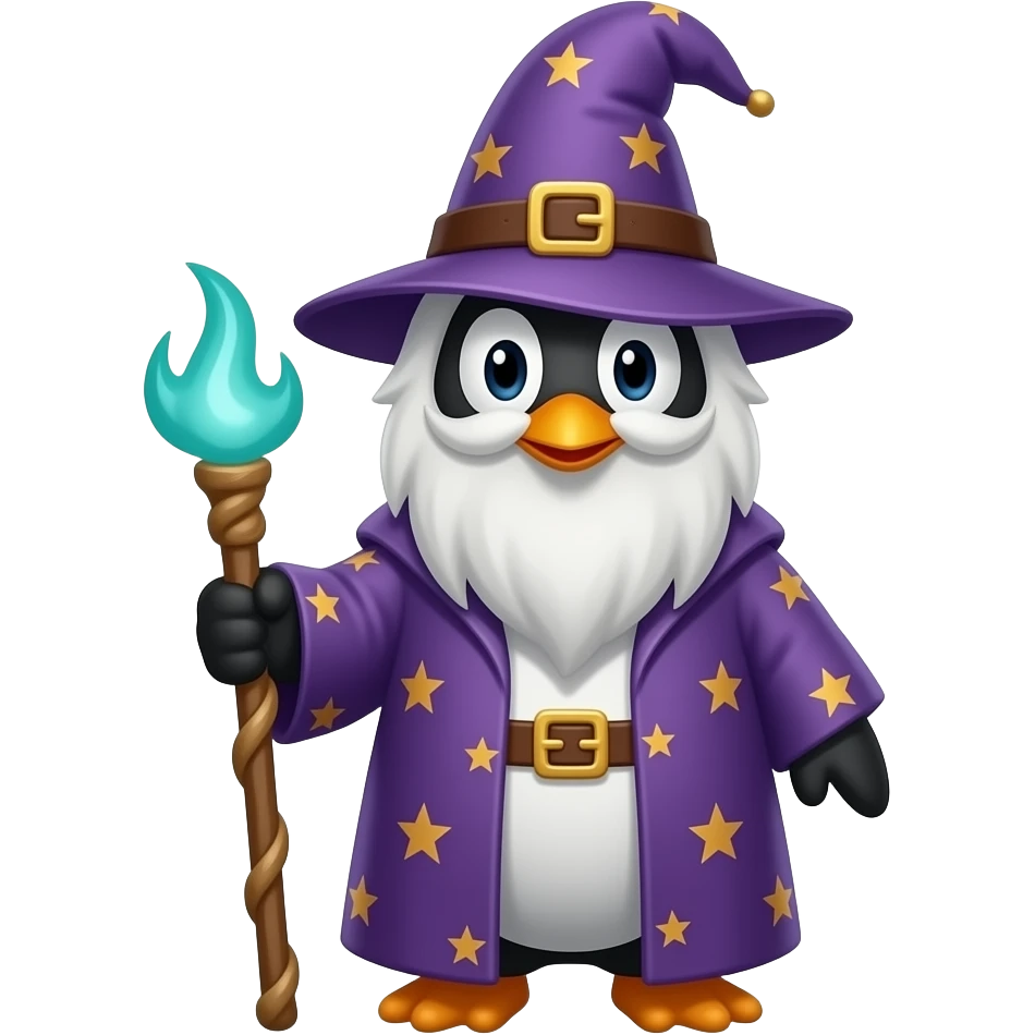Penguin Wizard emoji