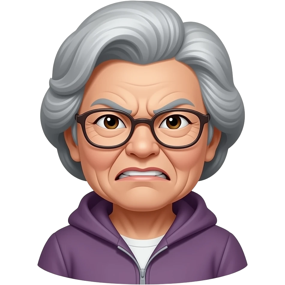 화난 한국 할머니 emoji