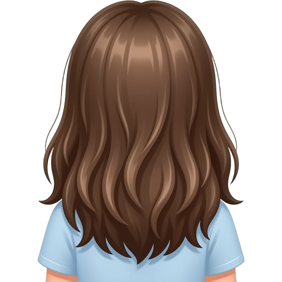 A lonely girl in a back pose with a hair open emoji