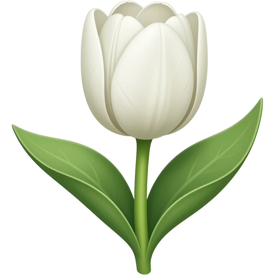Tulipe blanche emoji