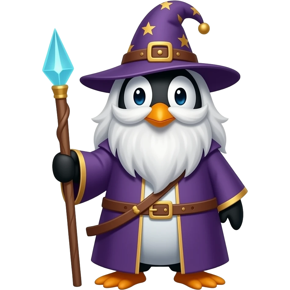 Penguin Wizard emoji