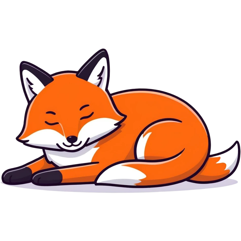 Fox asleep emoji