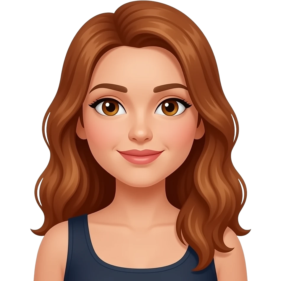 Emoji mujer colombiana con cabello cobrizo emoji