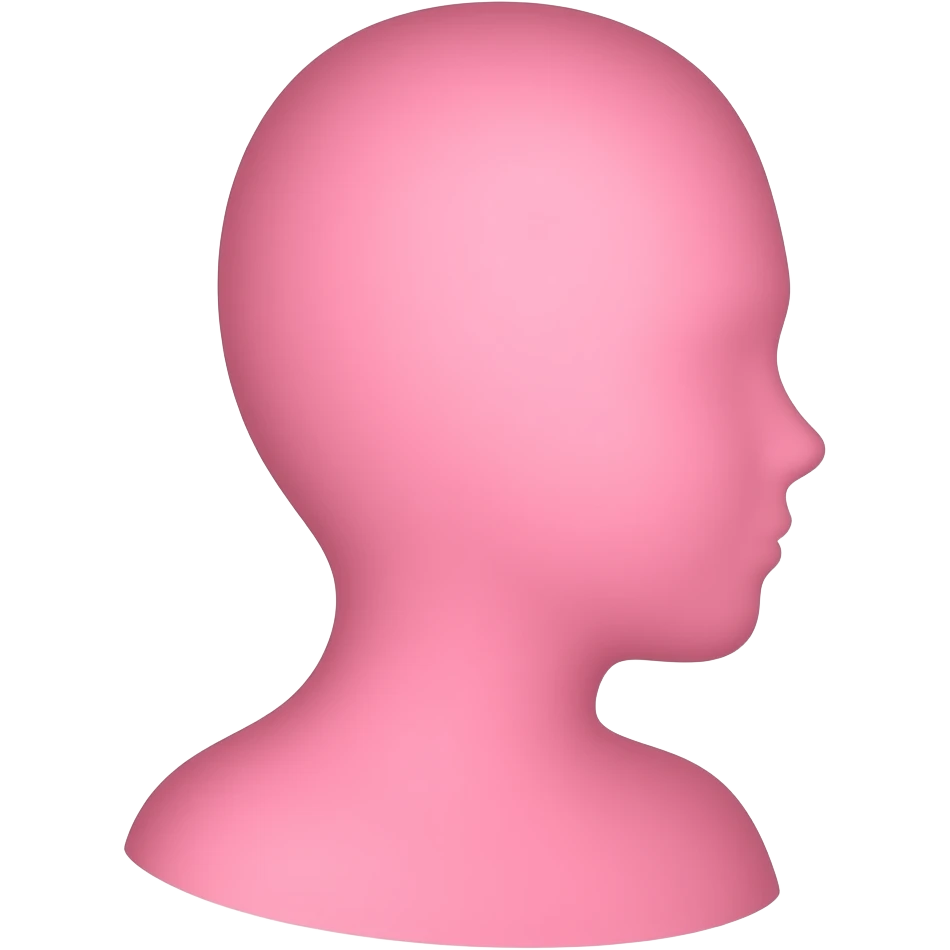 Emoji de la silueta de una persona femenina en color rosado emoji