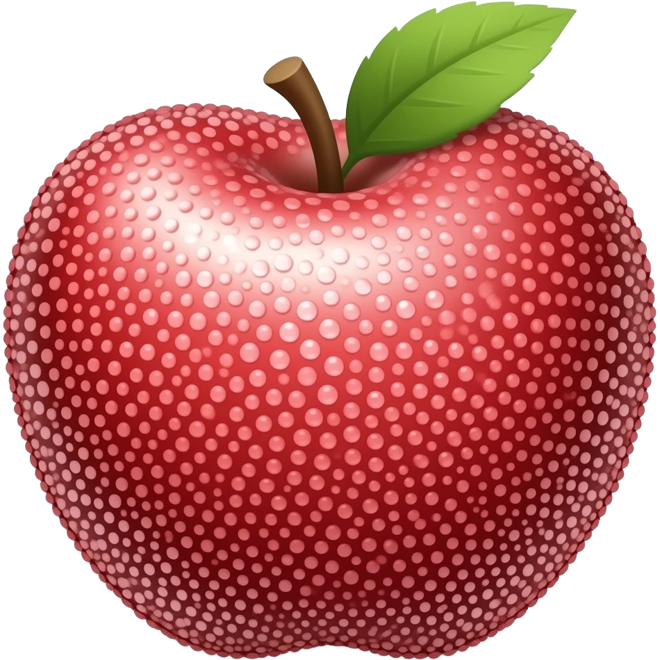 Sparkly red apple emoji