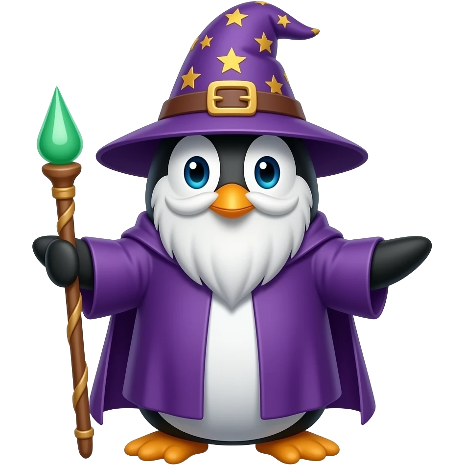 Penguin Wizard emoji