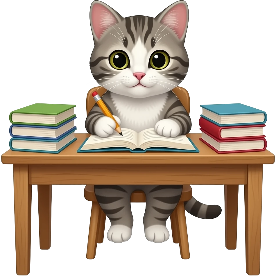 kitty study emoji