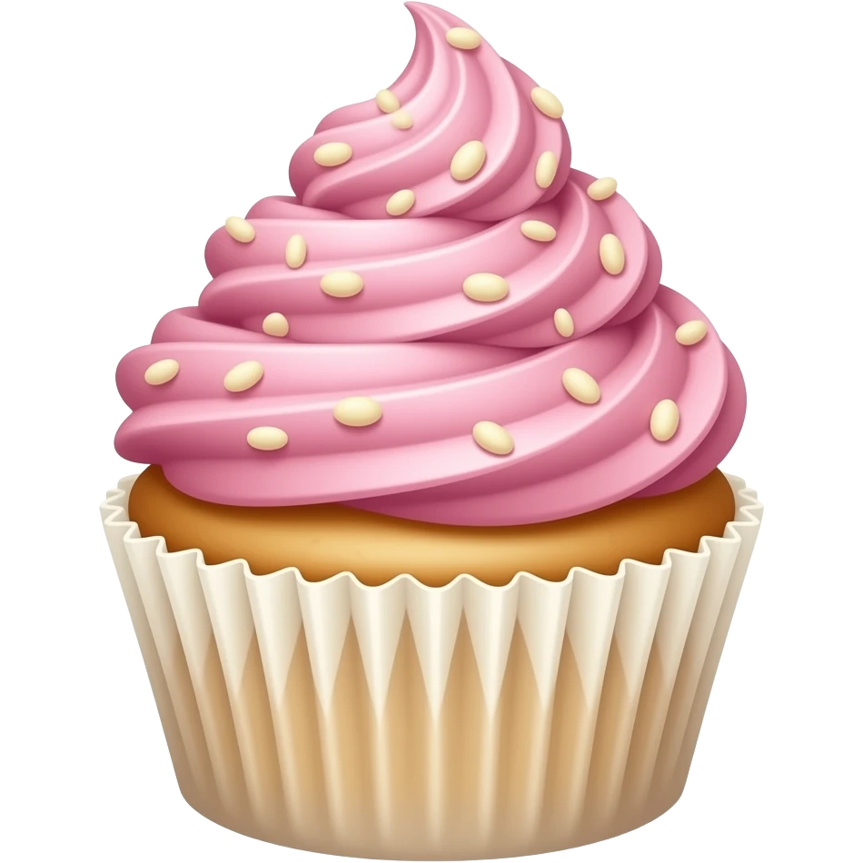 Cupcake with pink icing emoji