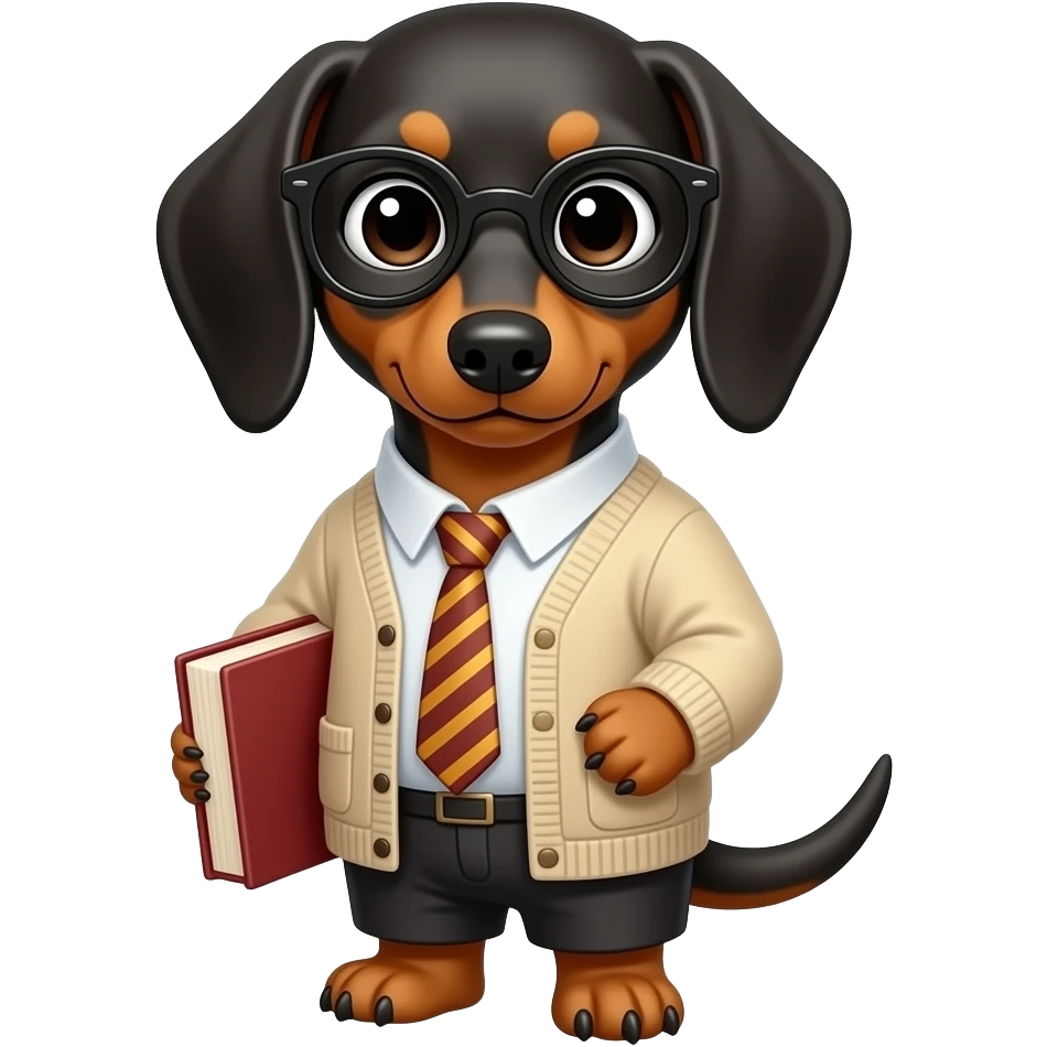 dachshund nerd emoji
