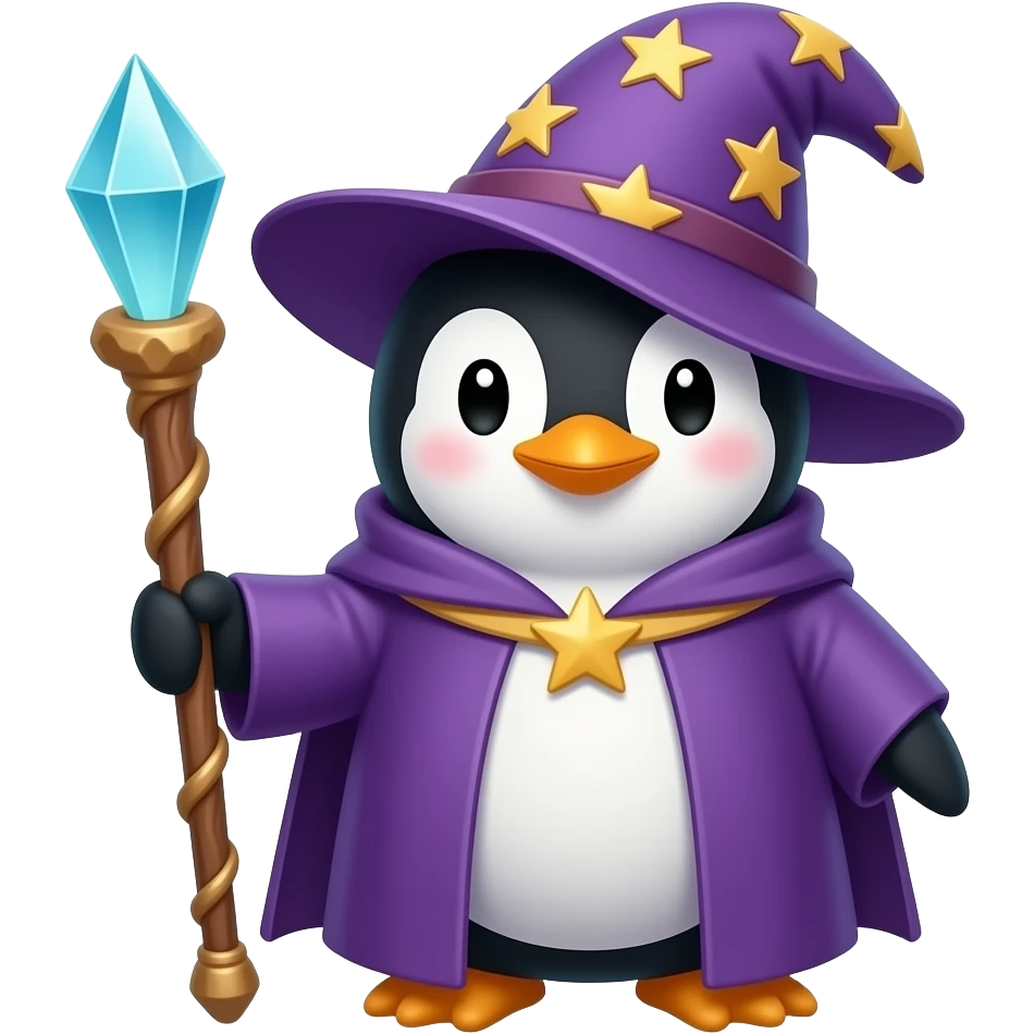 Penguin Wizard emoji