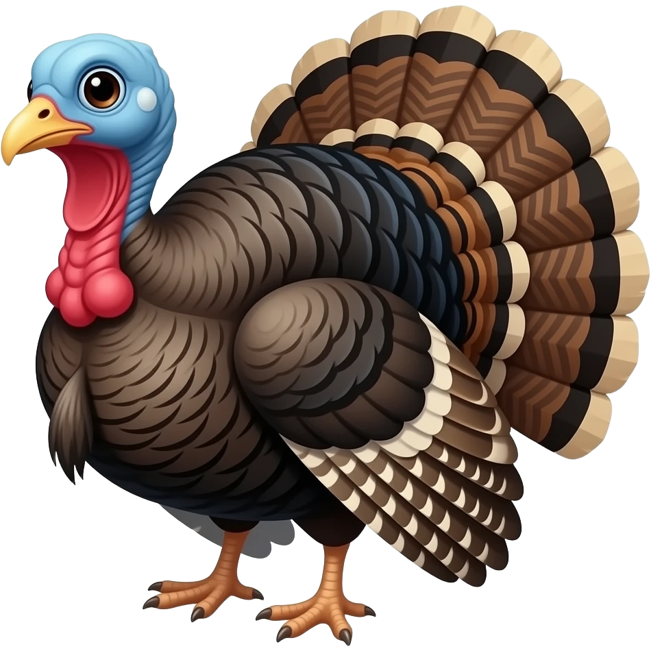 Chubby female turkey cute anime style emoji