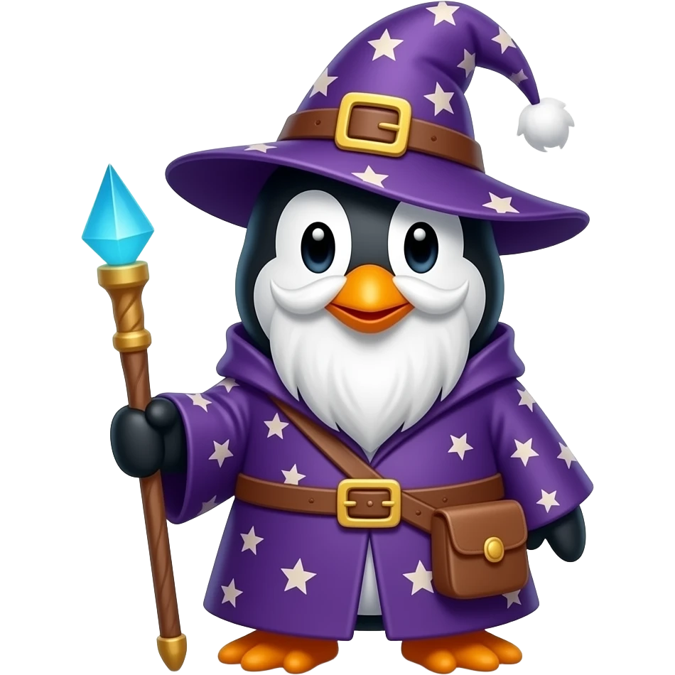 Penguin Wizard emoji
