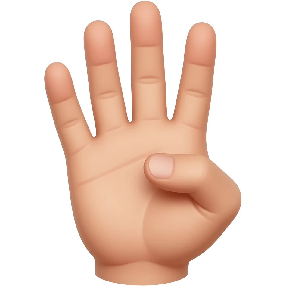 Pinky and middle finger and index finger only up emoji