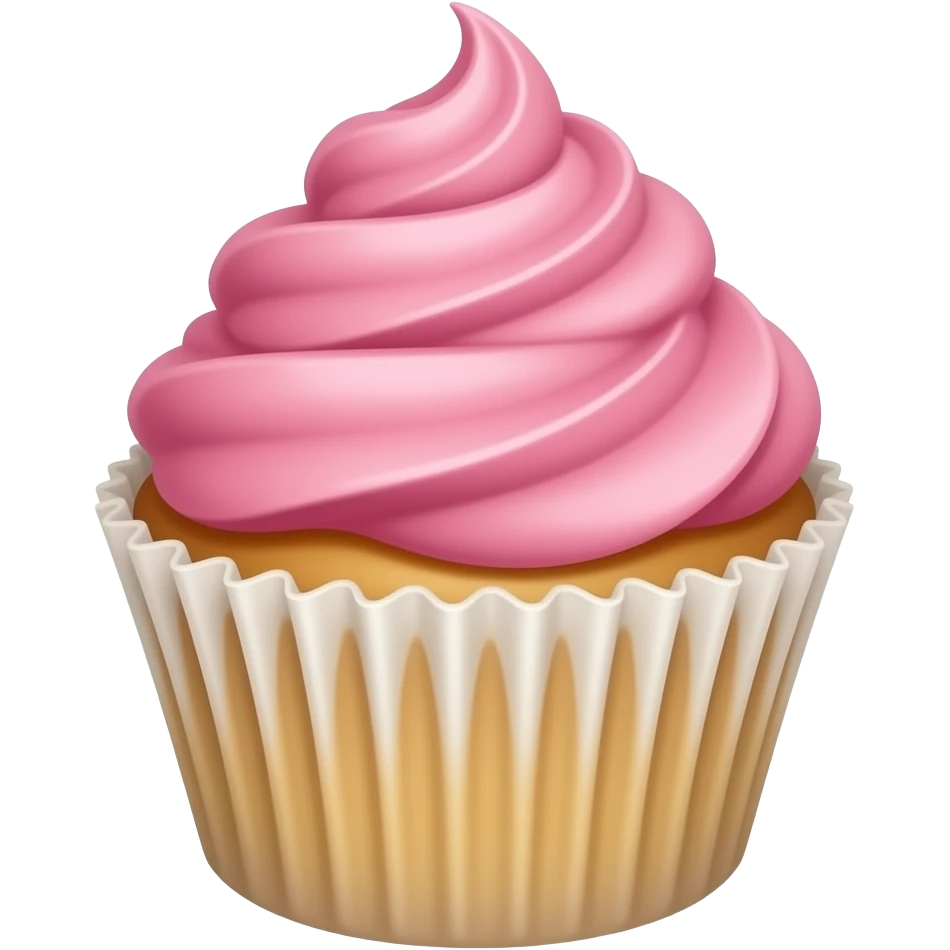 Cupcake with pink icing emoji
