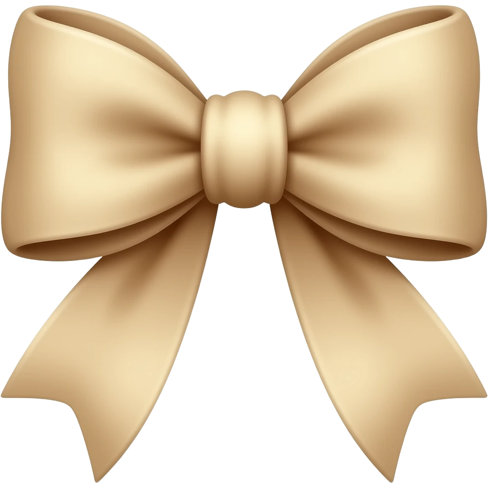 Beige bow emoji