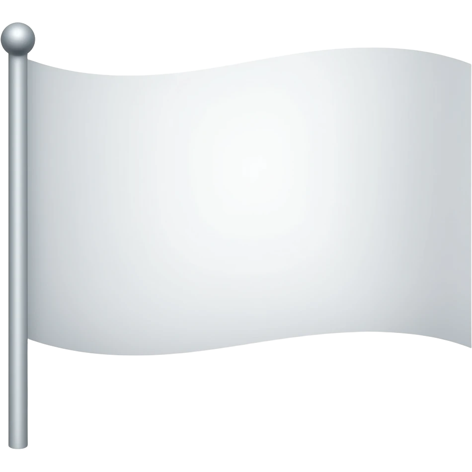 White flag with flat disk shape on it emoji
