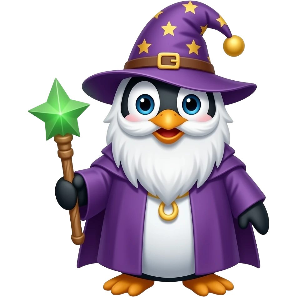 Penguin Wizard emoji