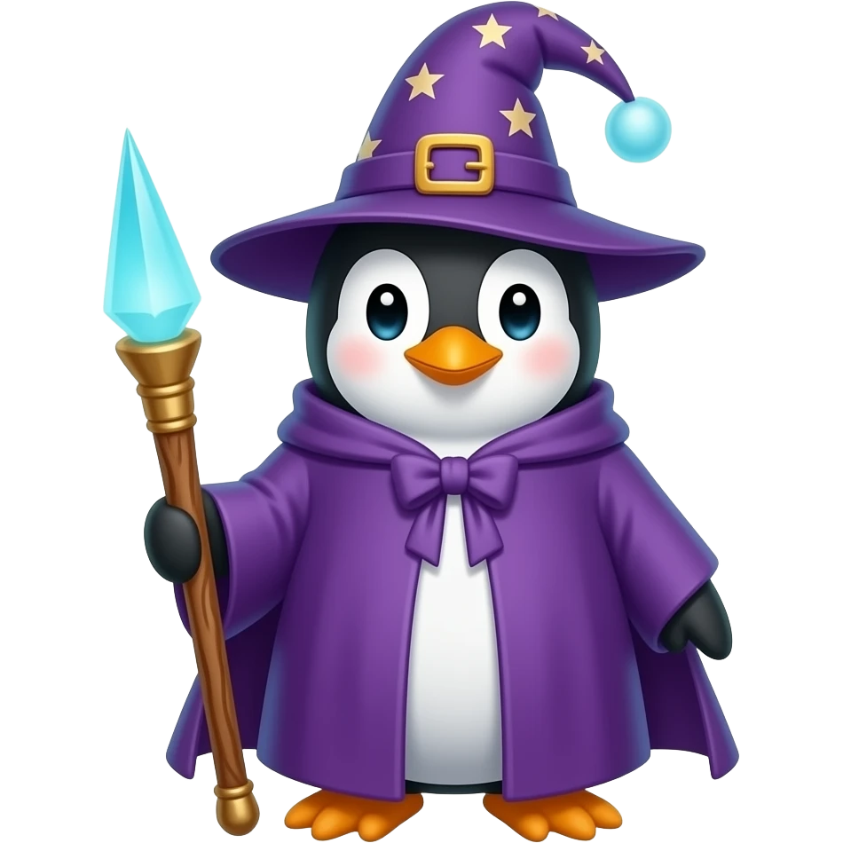Penguin Wizard emoji