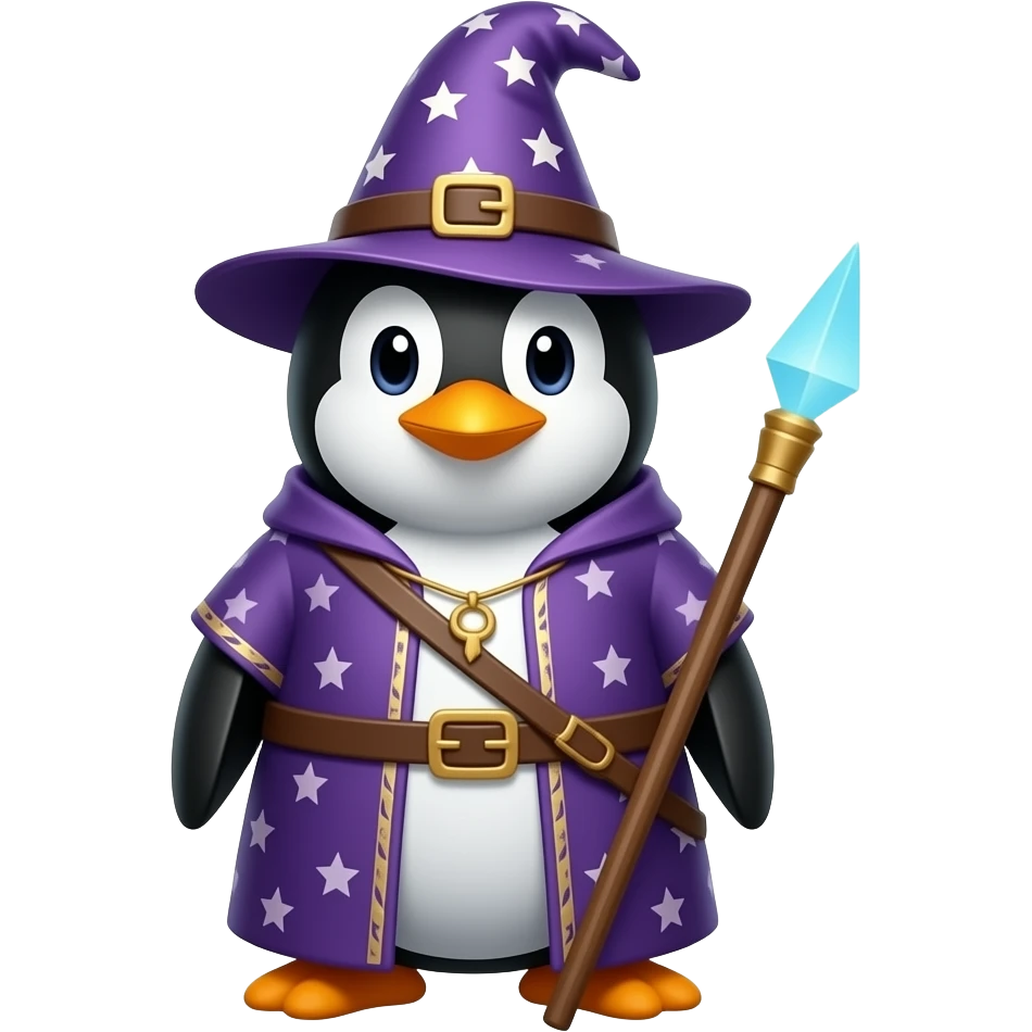Penguin Wizard emoji