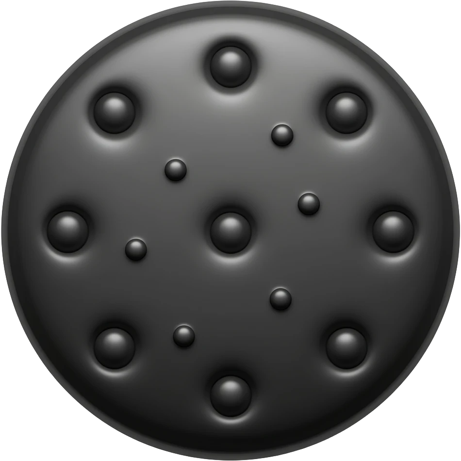 black cookie emoji