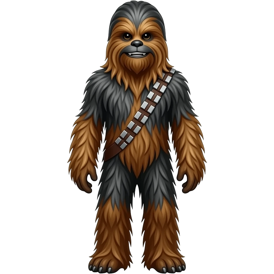 Full Length body Realistic Chewbacca emoji