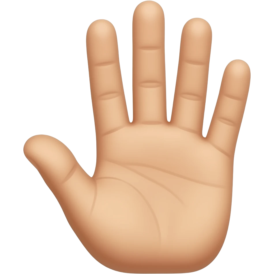 create a hand with 10 fingers emoji