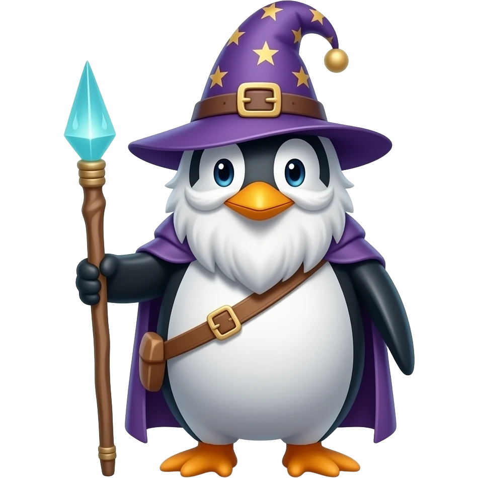 Penguin Wizard emoji