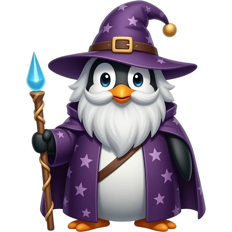 Penguin Wizard emoji