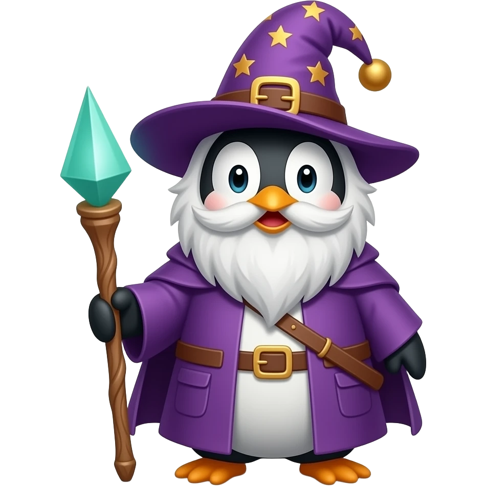 Penguin Wizard emoji