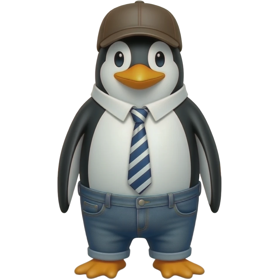 Ship 🐧🧢👔👖 Hi penguin man emoji