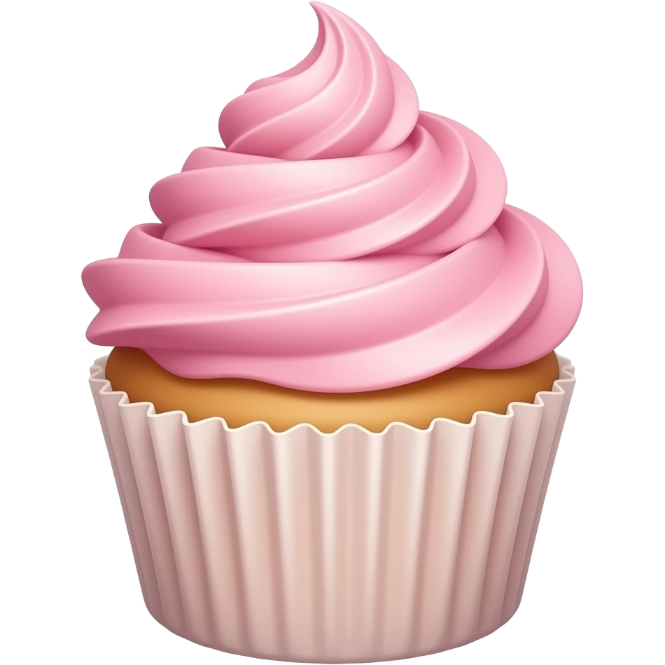 Cupcake with pink icing emoji