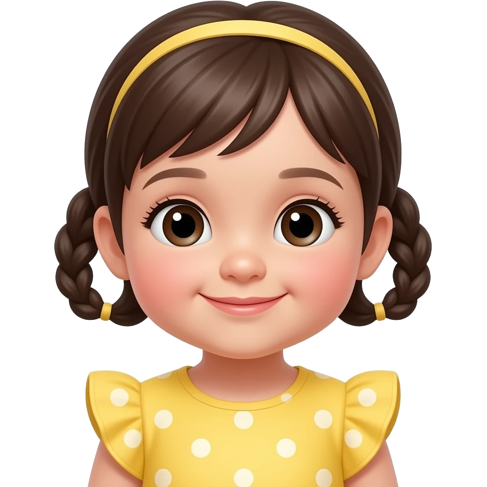 baby girl in yellow emoji