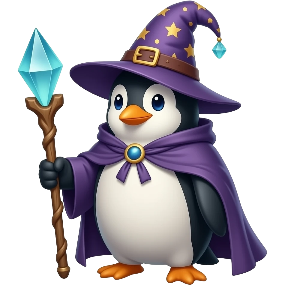 Penguin Wizard emoji