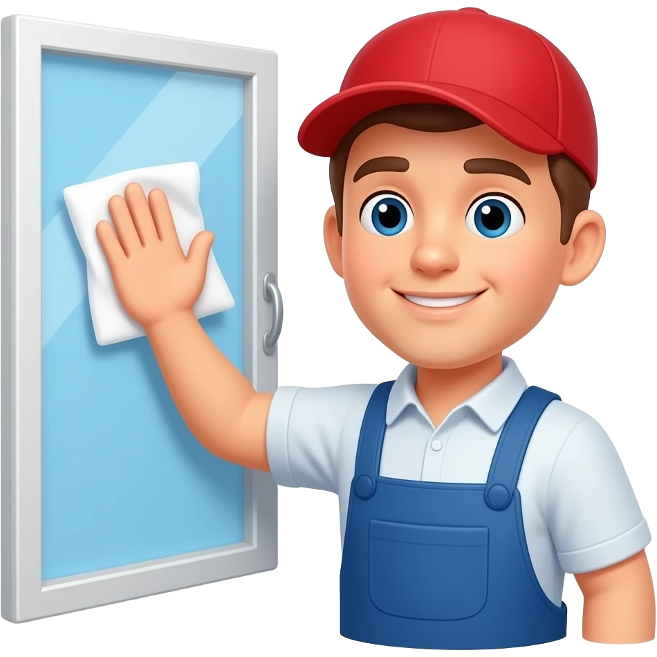 man cleaning a window emoji