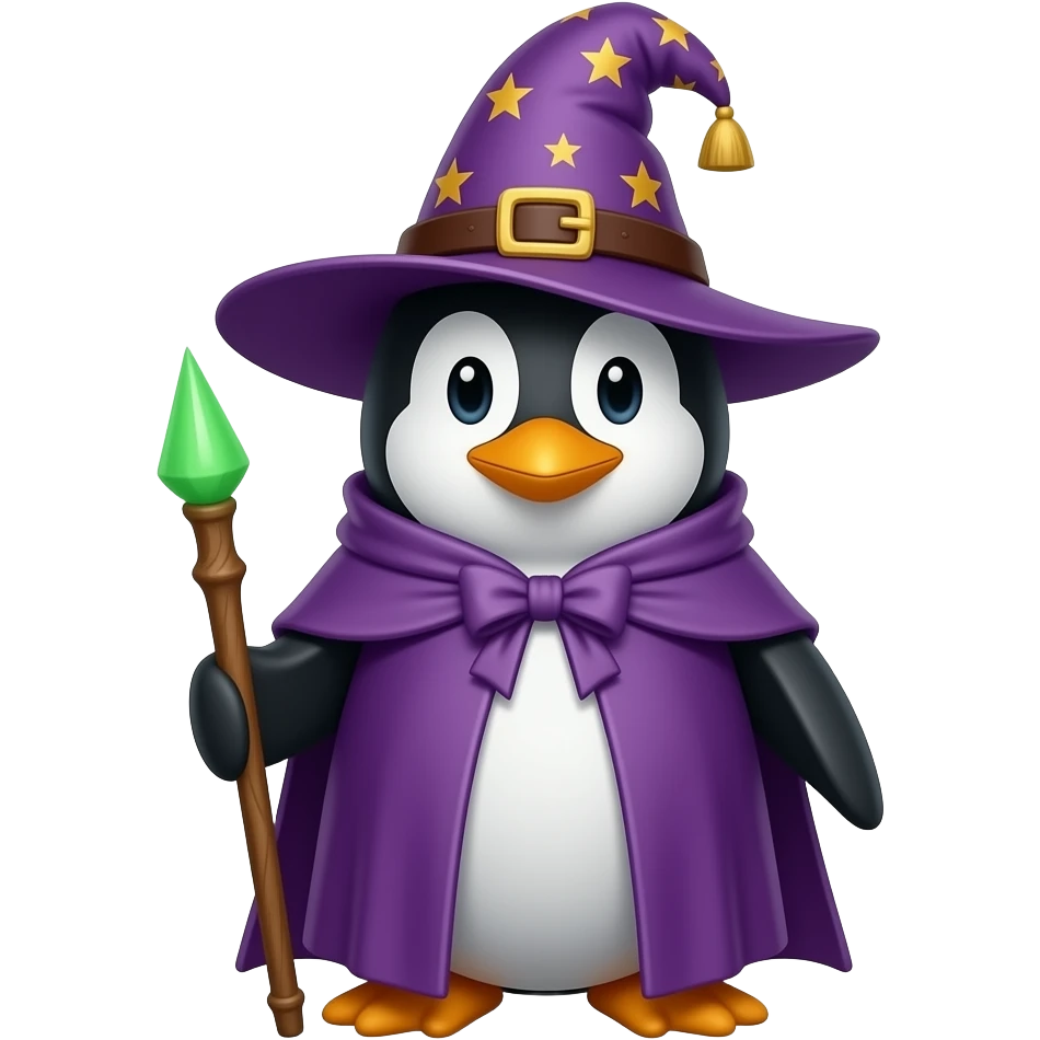 Penguin Wizard emoji