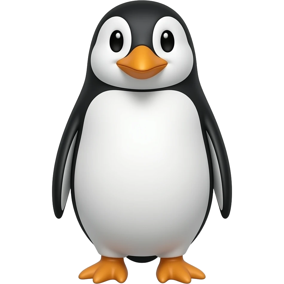 Melanistic penguin emoji
