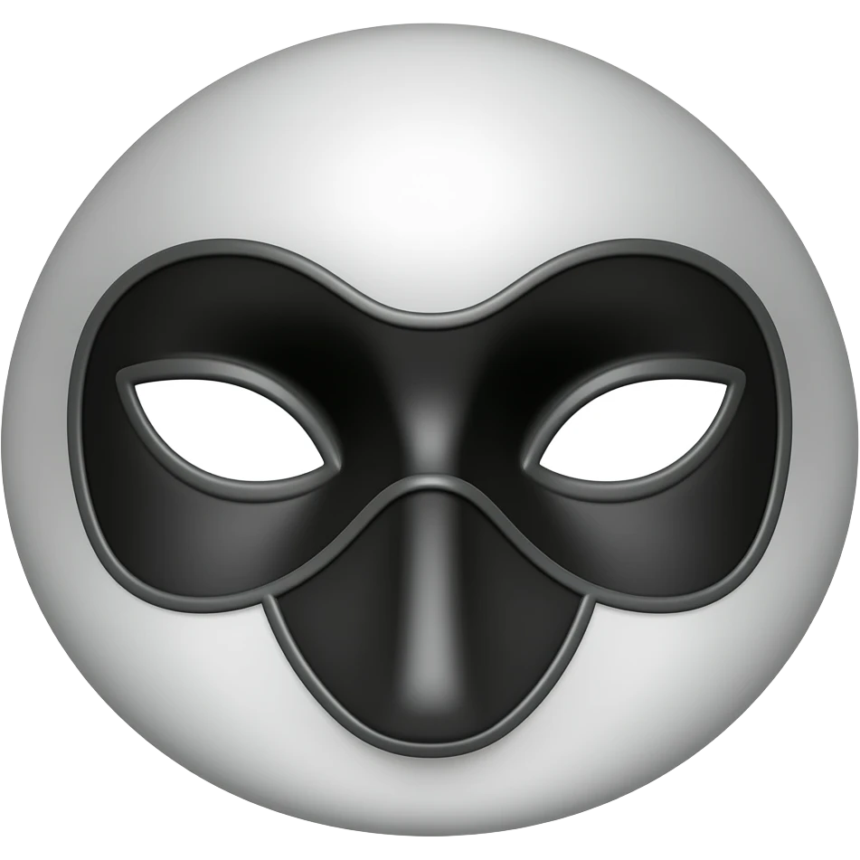 mask black emoji