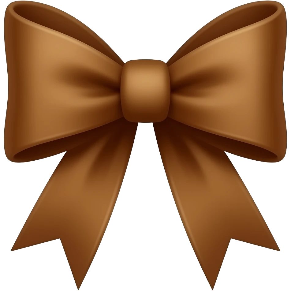 Brown bow emoji