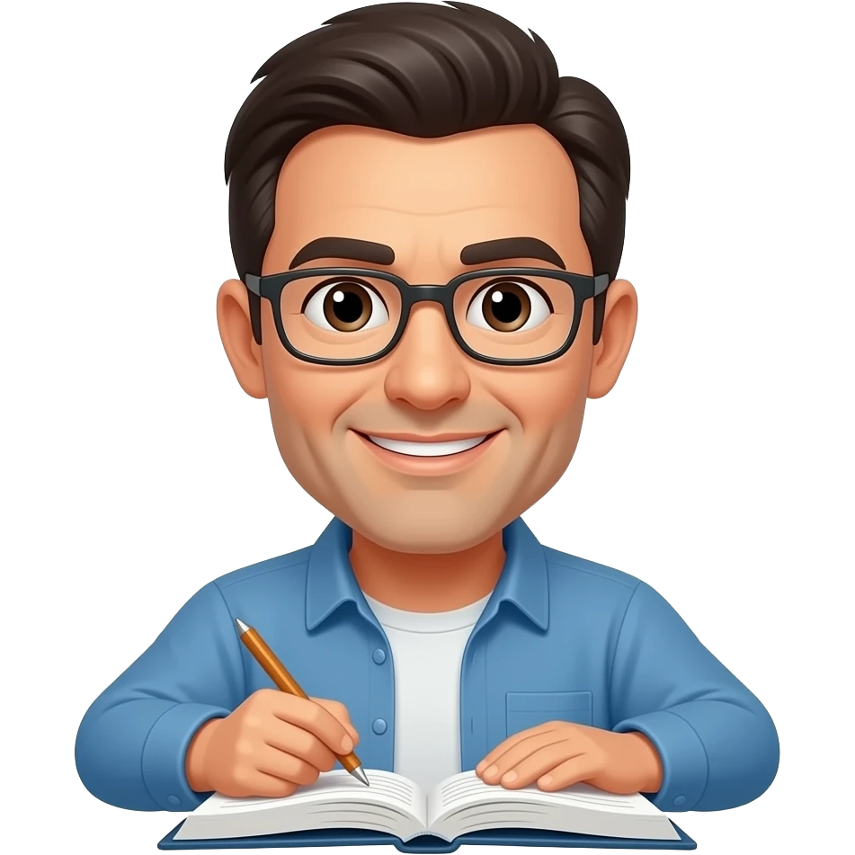 공부하는 40대 남자 emoji