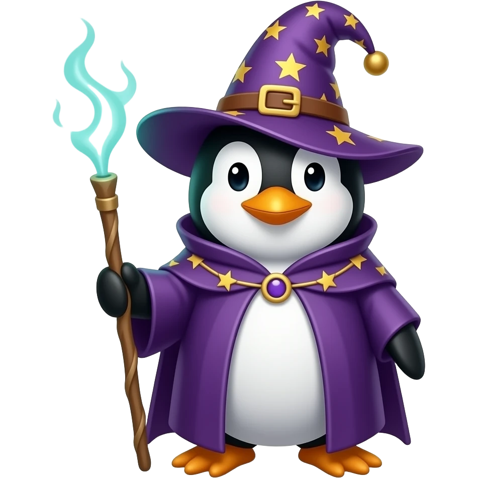 Penguin Wizard emoji