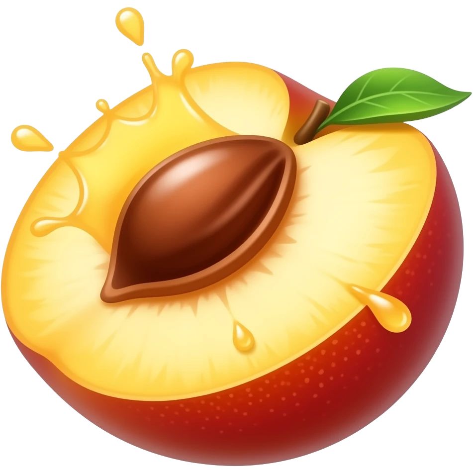 Gushing peach Half emoji