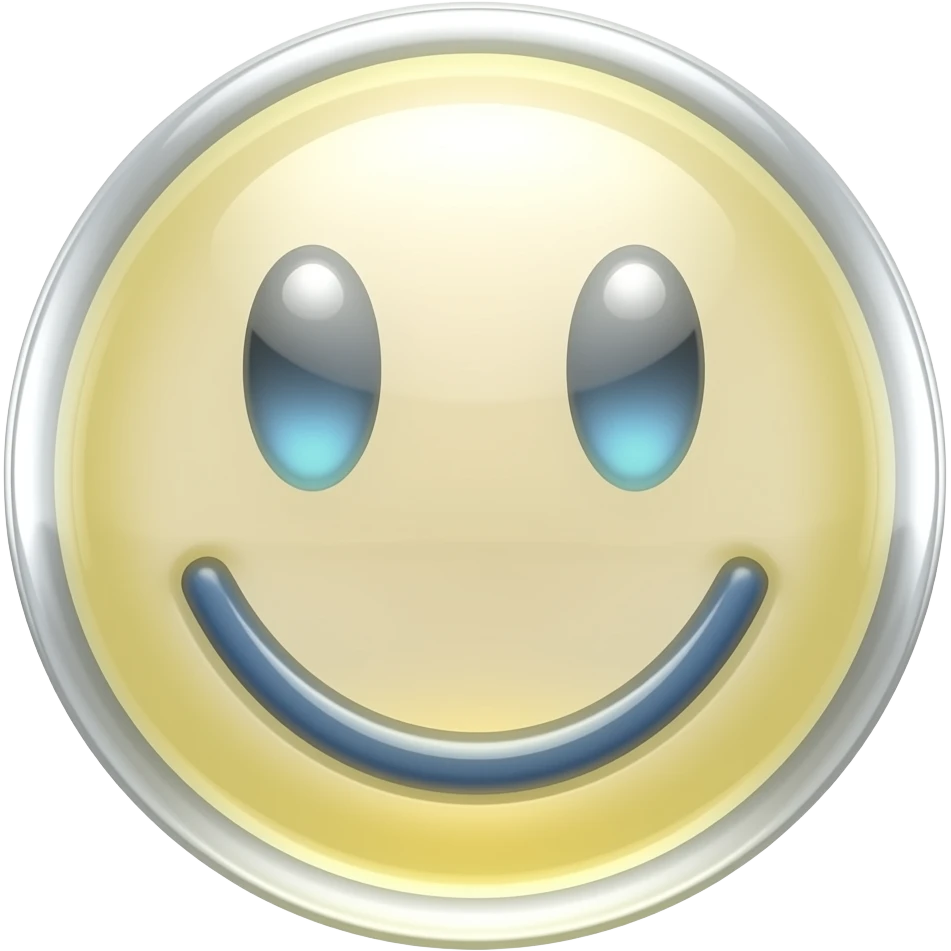 یه چیزی باشه که توش ایموجی گرد باشه ولی ایموجیش شفاف باشه و لوس باشه و سه بعدی باشه emoji