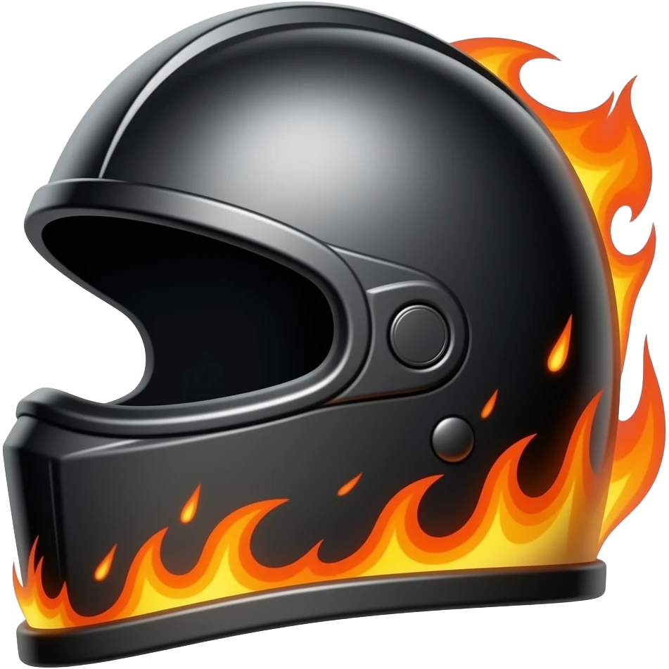 خوذة درجة ناريه اسود emoji