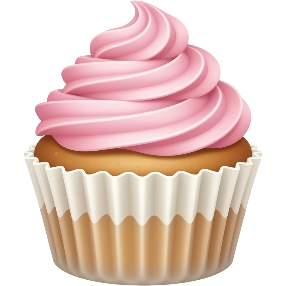 Cupcake with pink icing emoji