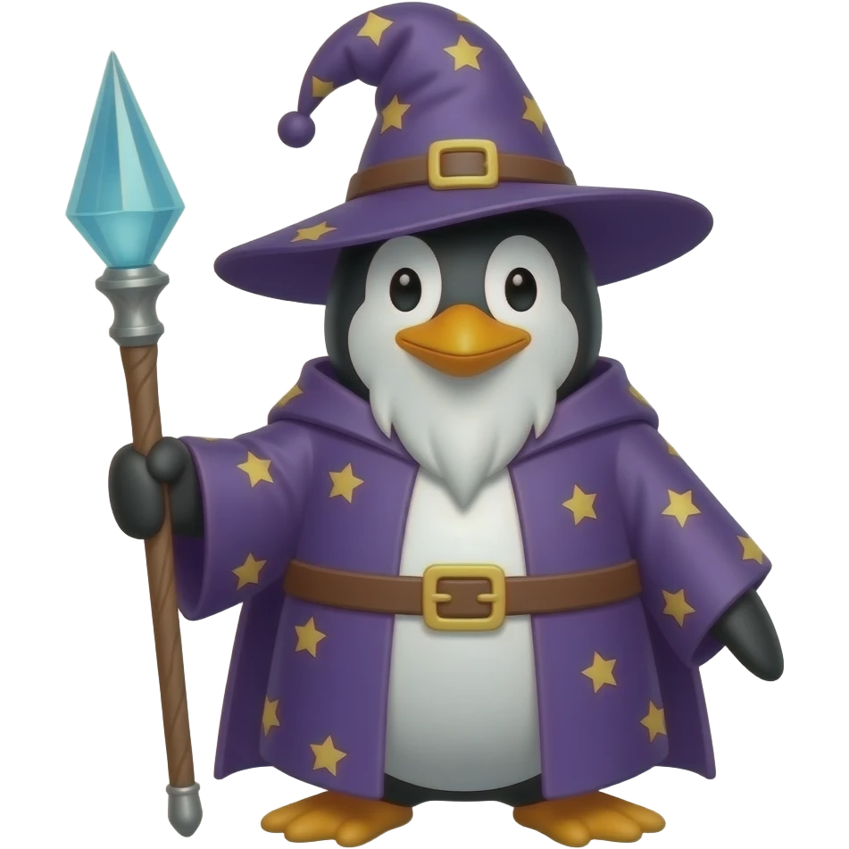 Penguin Wizard emoji
