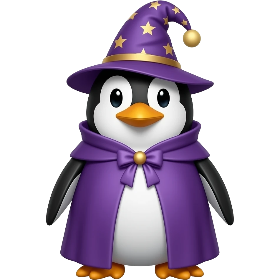 Penguin Wizard emoji