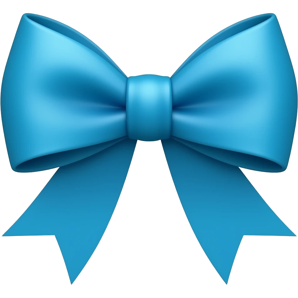 Blue bow emoji
