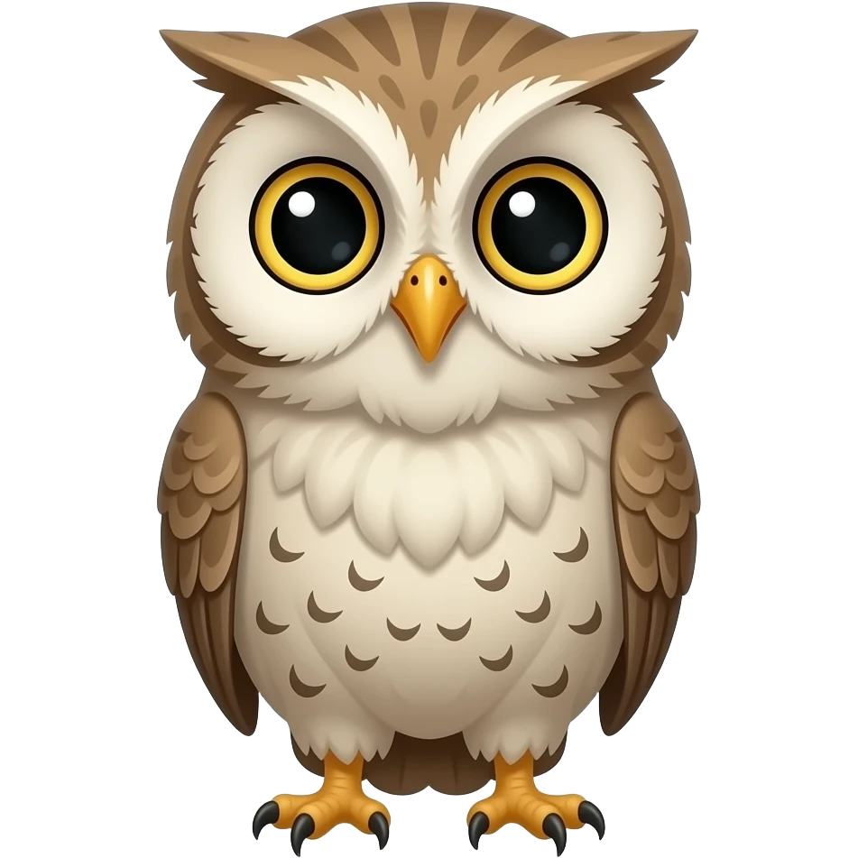 An owl with a cat’s head emoji