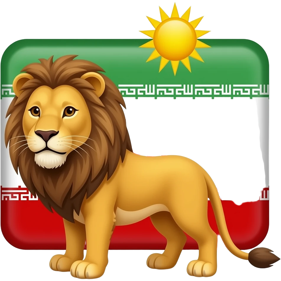 پرچم شیر و خورشید ایران emoji